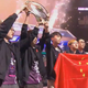 Xiao8 and the rest of Newbee after winning TI4.